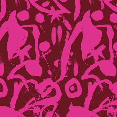 El Quijote Wallpaper by Chris Benz – Magenta / Deep Red