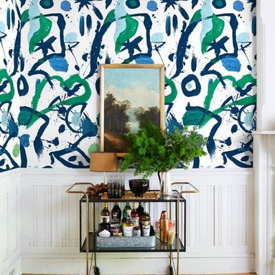El Quijote Wallpaper by Chris Benz – Multi / Blue / Green