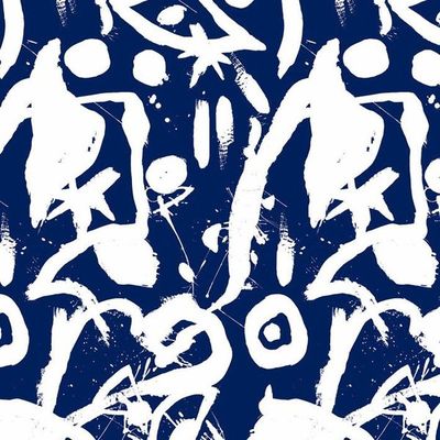 El Quijote Wallpaper by Chris Benz – Navy