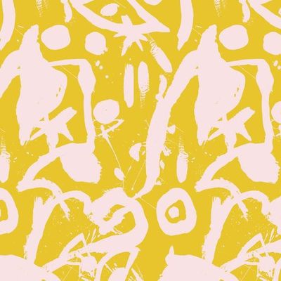 El Quijote Wallpaper by Chris Benz – Pink / Yellow