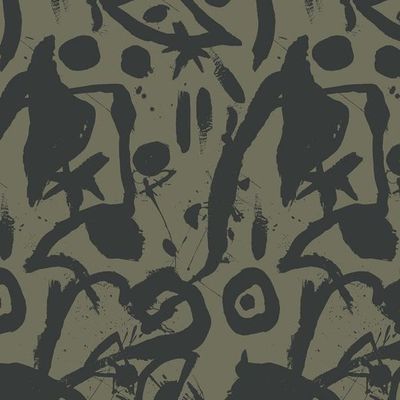 El Quijote Wallpaper by Chris Benz – Umber / Charcoal
