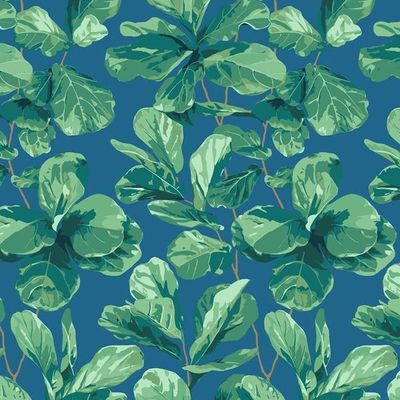 Fiddle Fig Wallpaper by Nathan Turner – Cadet Blue