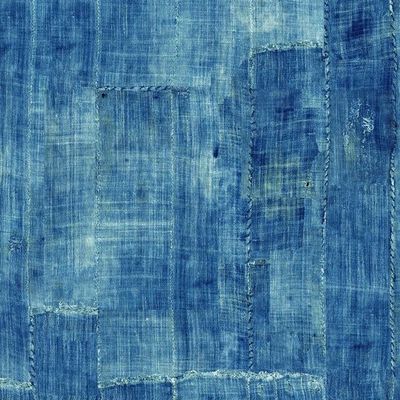 Lafayette Patchwork Wallpaper by Chris Benz – Blue