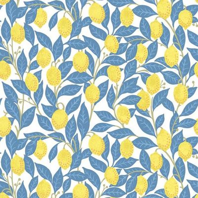 Lemons Wallpaper by Nathan Turner – Blue