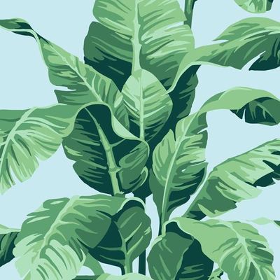 Pacifico Palm Wallpaper by Nathan Turner – Sky Blue