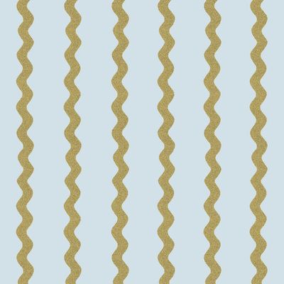 Ric-Rac Stripe Wallpaper by Sarah Jessica Parker – Morning Dew Olive