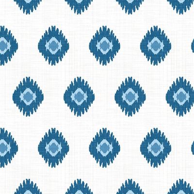 Tangier Medallion Wallpaper by Wallshoppe – Blue