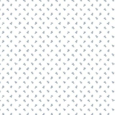 Teensy Floral Wallpaper by Sugar Paper – French Blue On White