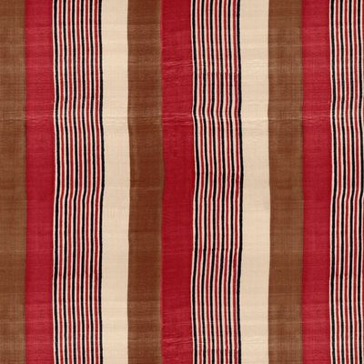 Tent Stripe Large Wallpaper by Chris Benz – Brown Red