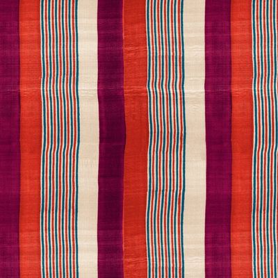 Tent Stripe Large Wallpaper by Chris Benz – Magenta Red