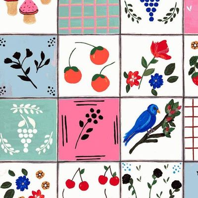 Topo Tile Wallpaper by Carly Beck