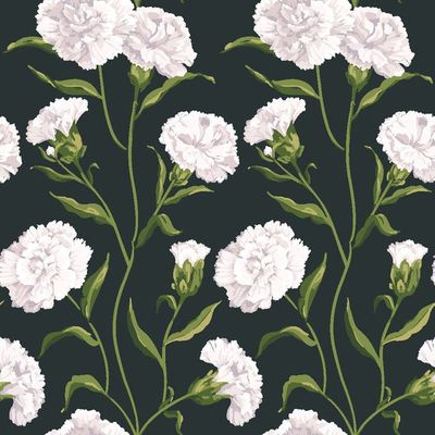 Townhouse Mural Wallpaper by Sarah Jessica Parker – Pearl on Charcoal