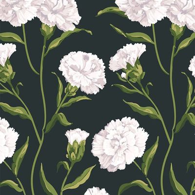 Townhouse Wallpaper by Sarah Jessica Parker – Pearl on Charcoal