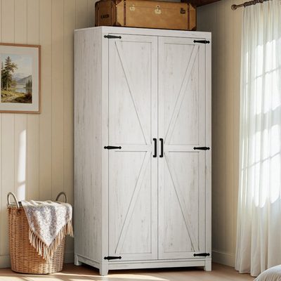 Bishock 71" Armoire with Hanging Rod