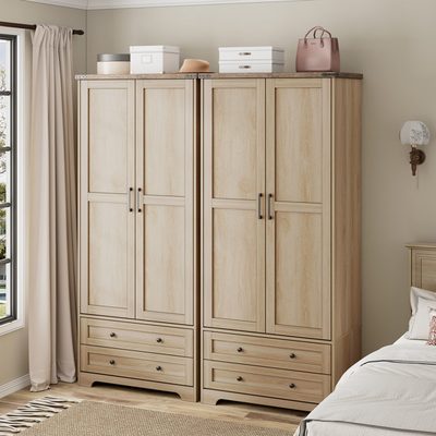 American Country Vintage Armoire Set of 2