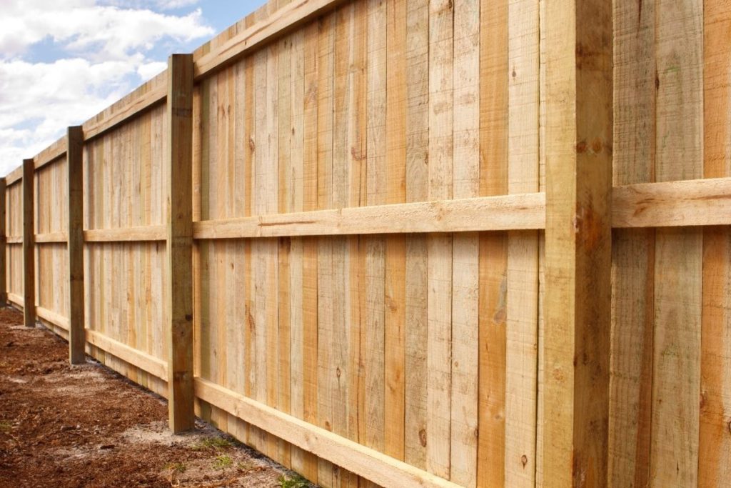 Reinforced wooden fence