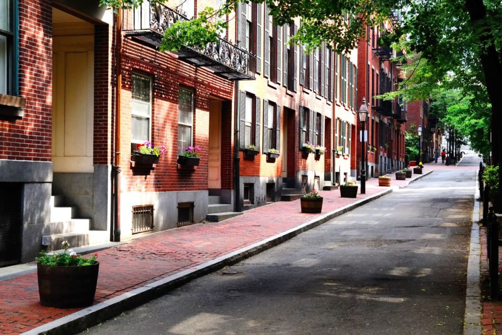 Beautiful street in Boston