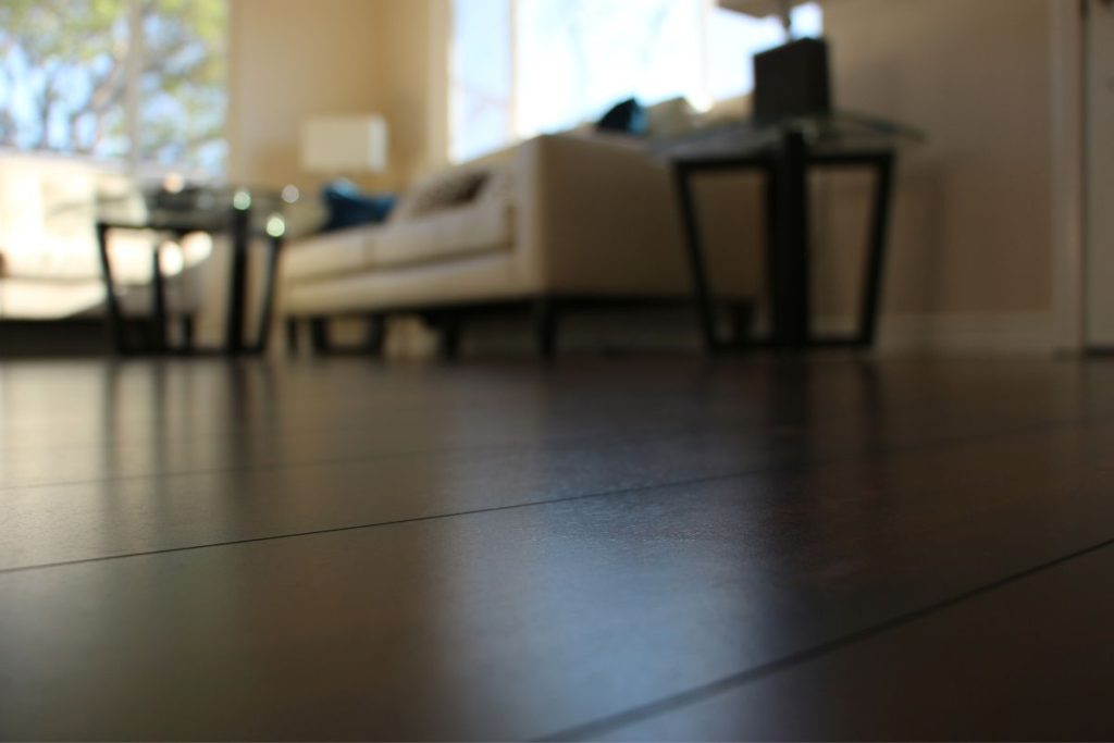 Dark brown laminate floor