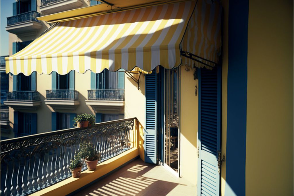 awning on the balcony