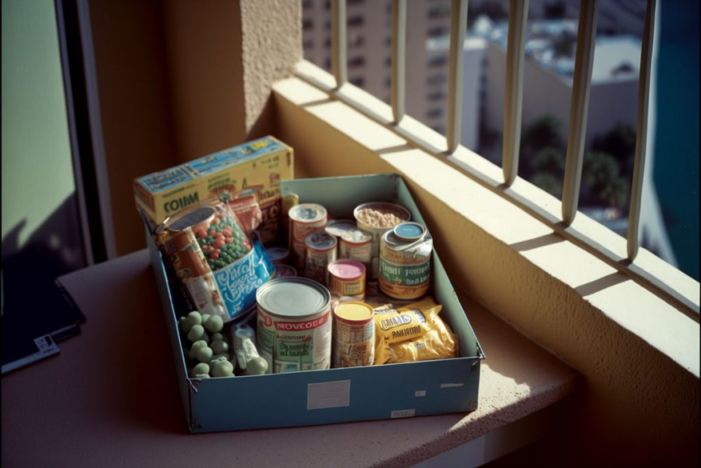 Storing spoiled foods on the balcony