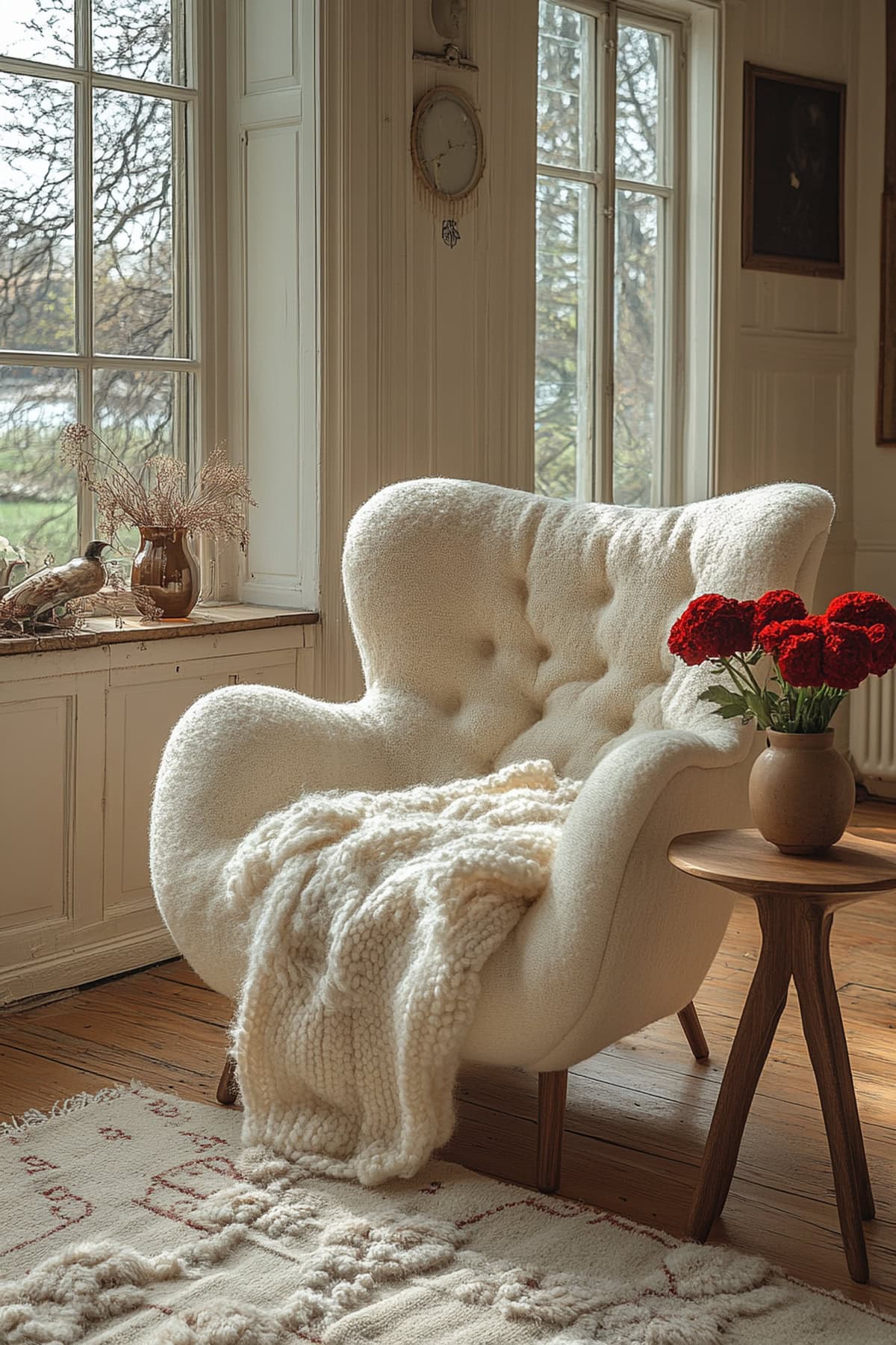 Beige Aesthetic Apartment - Snug Reading Corners 02