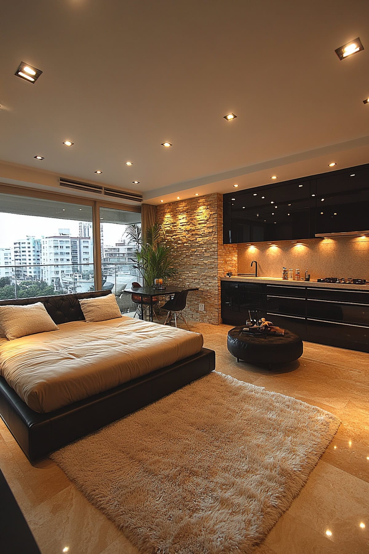 Black and Beige Studio Apartment 01