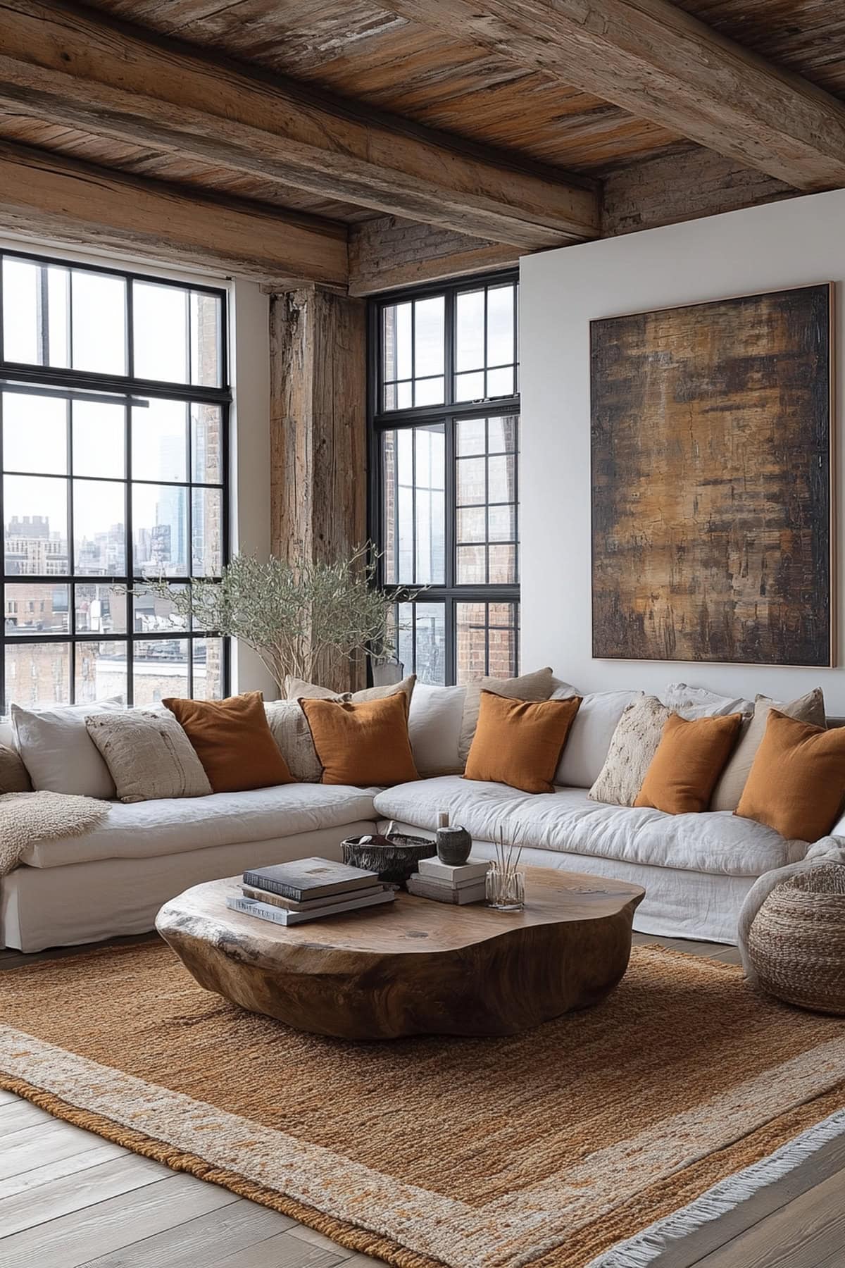 Get inspired by airy living room lofts that blend white and wood elements. See how to create a spacious and stylish space.