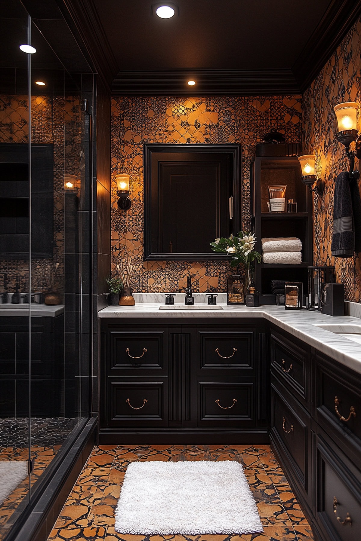 Art Deco Black Decor Bathroom - 02