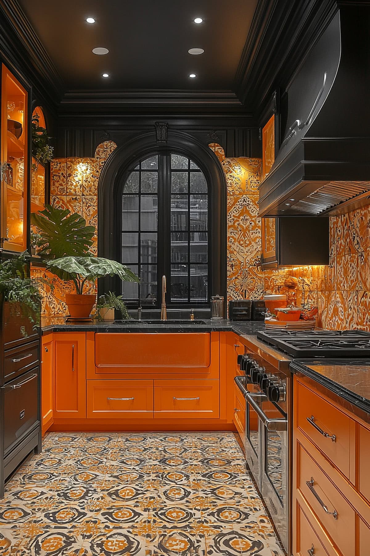 Art Deco Orange Kitchen - 02