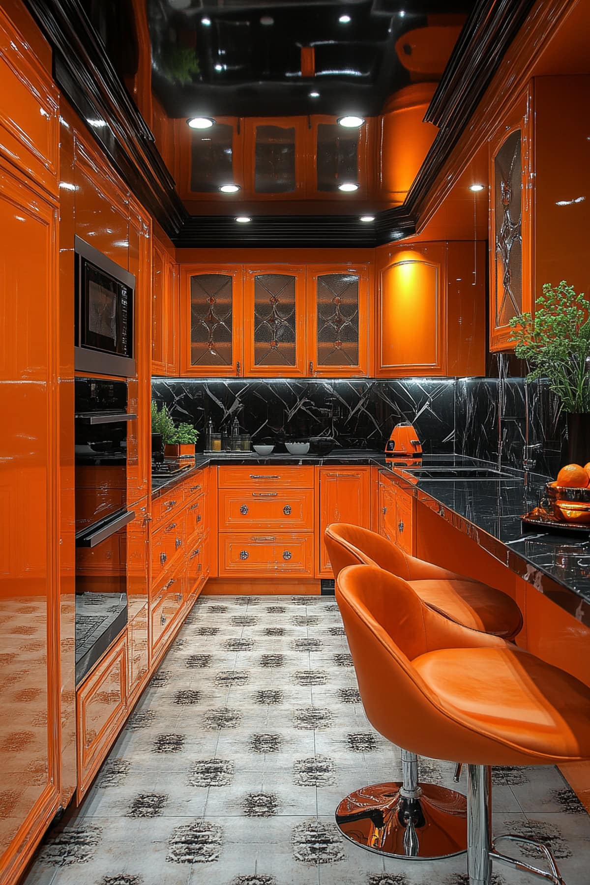 Art Deco Orange Kitchen - 03