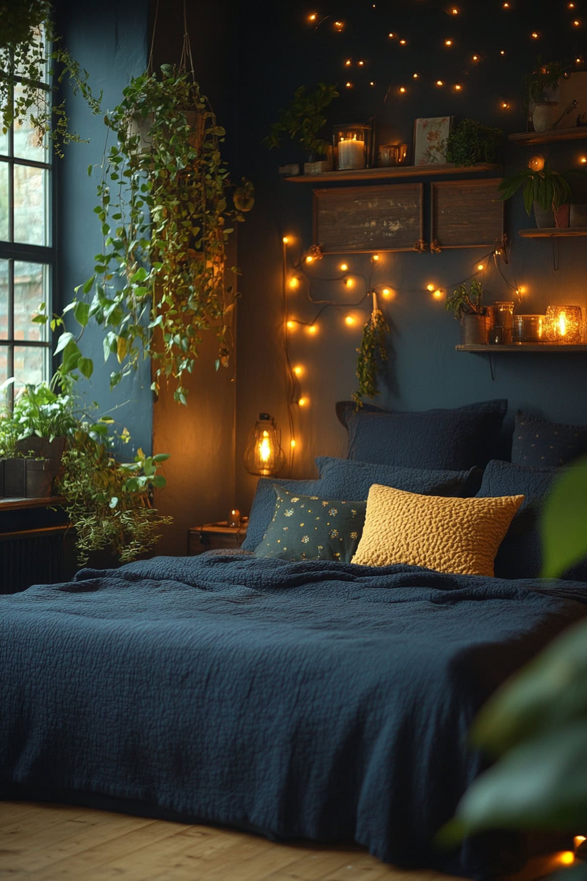 Bohemian Black Decor Bedroom - 02