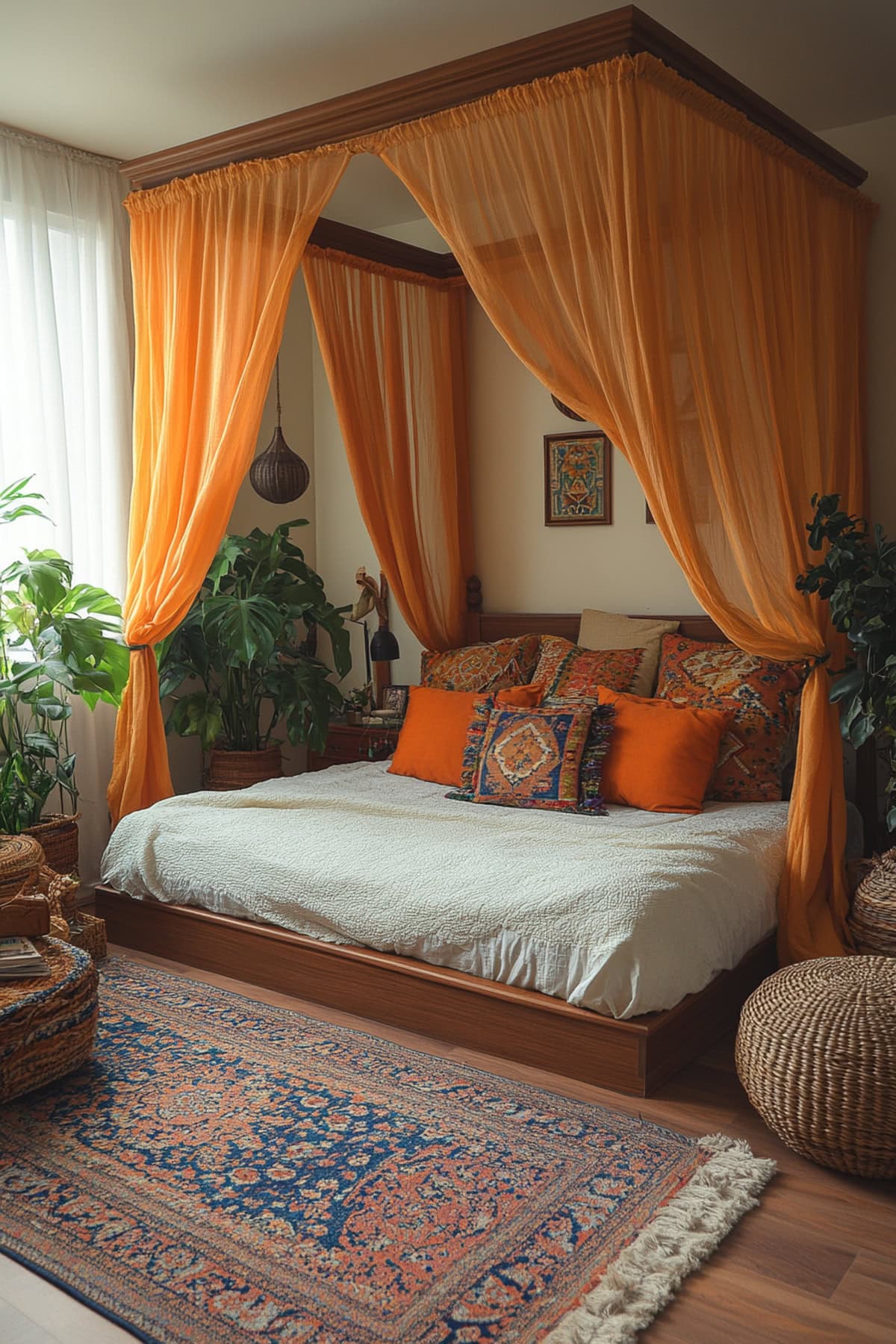 Bohemian Ivory Apartment Bedroom - 02