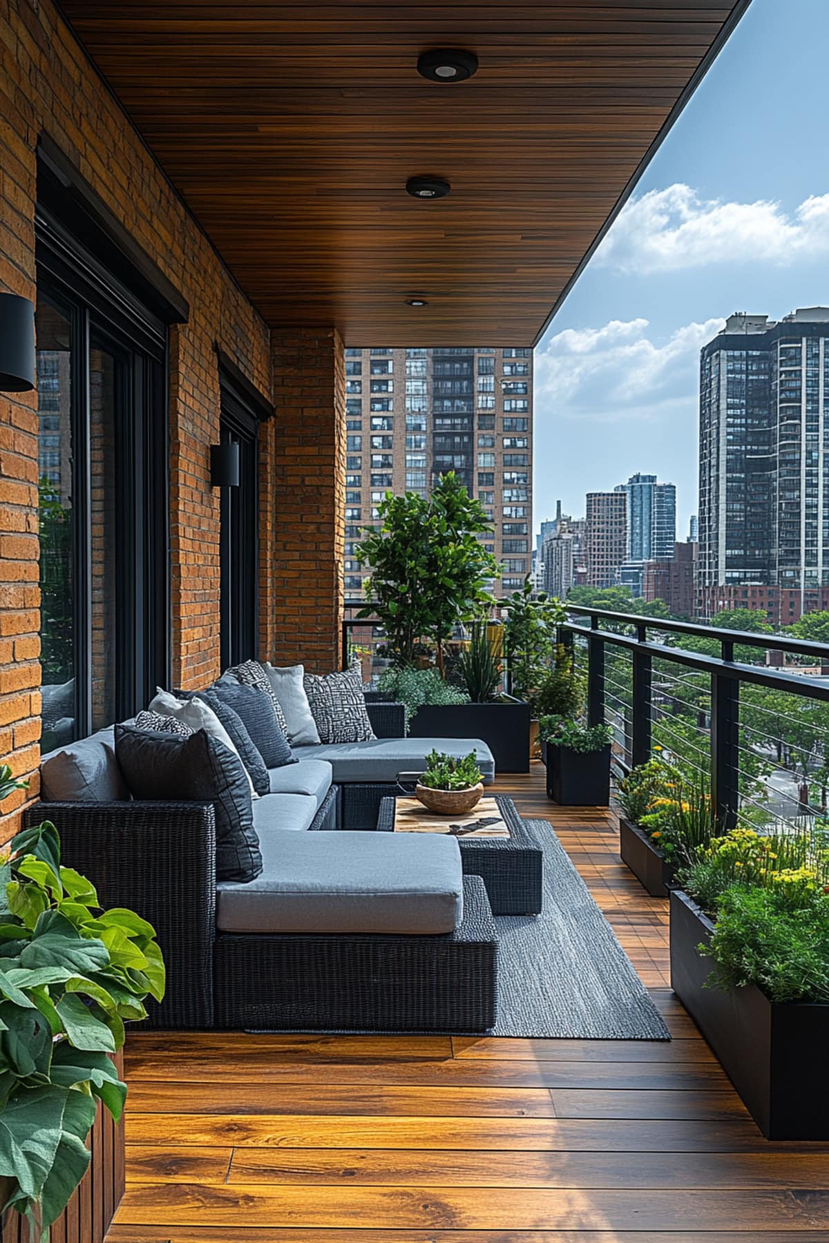 Coastal Black Decor Balcony - 01