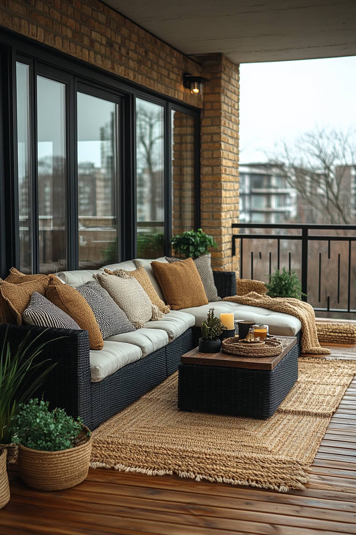 Coastal Black Decor Balcony - 02