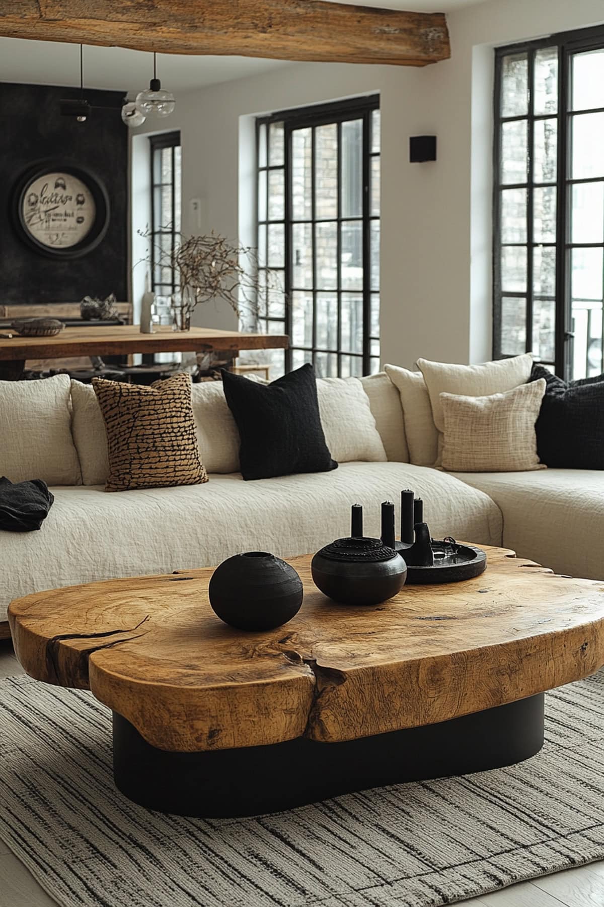 Coastal Black Decor Living Room - 01