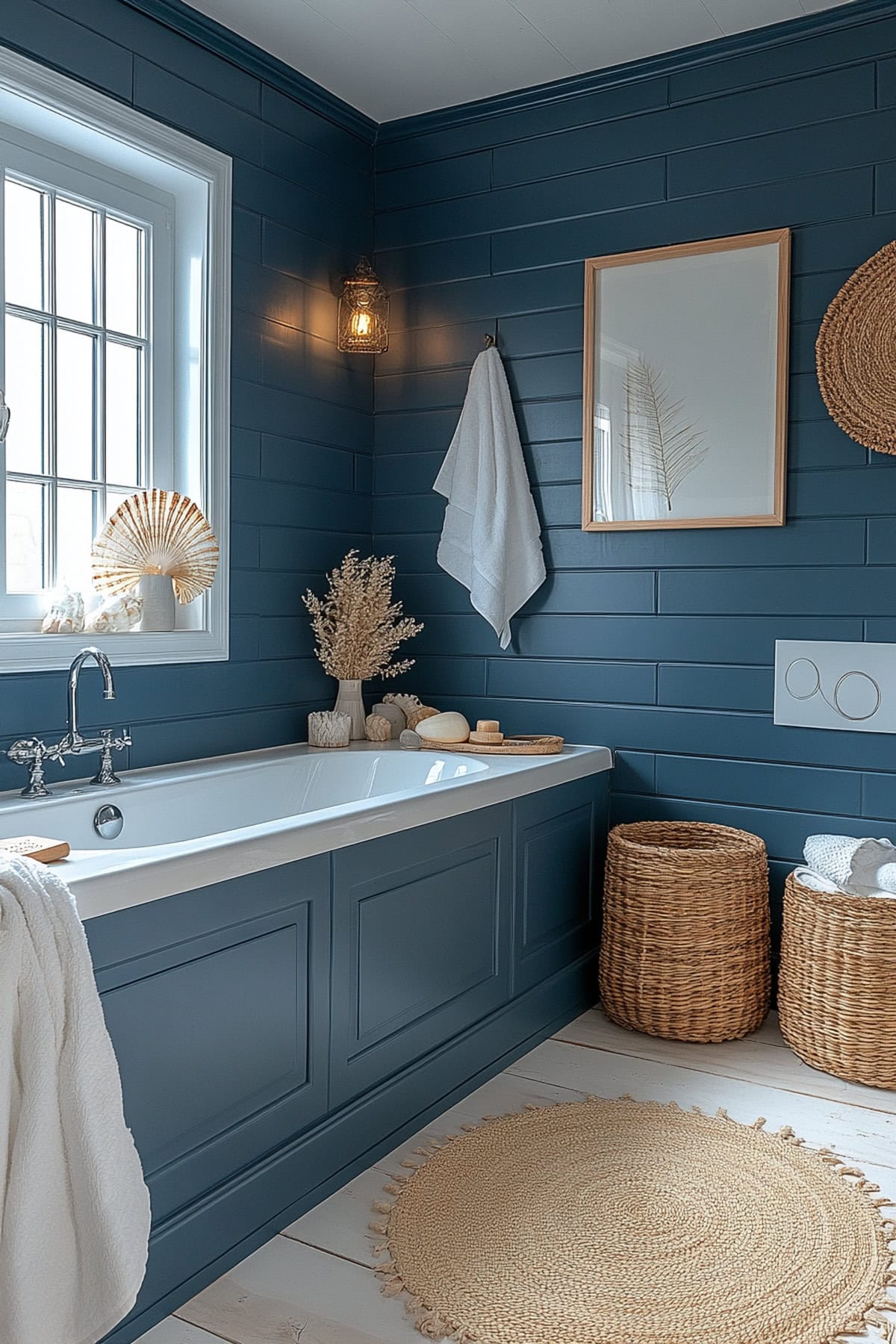 Coastal Dark Blue Bathroom Refresh 01