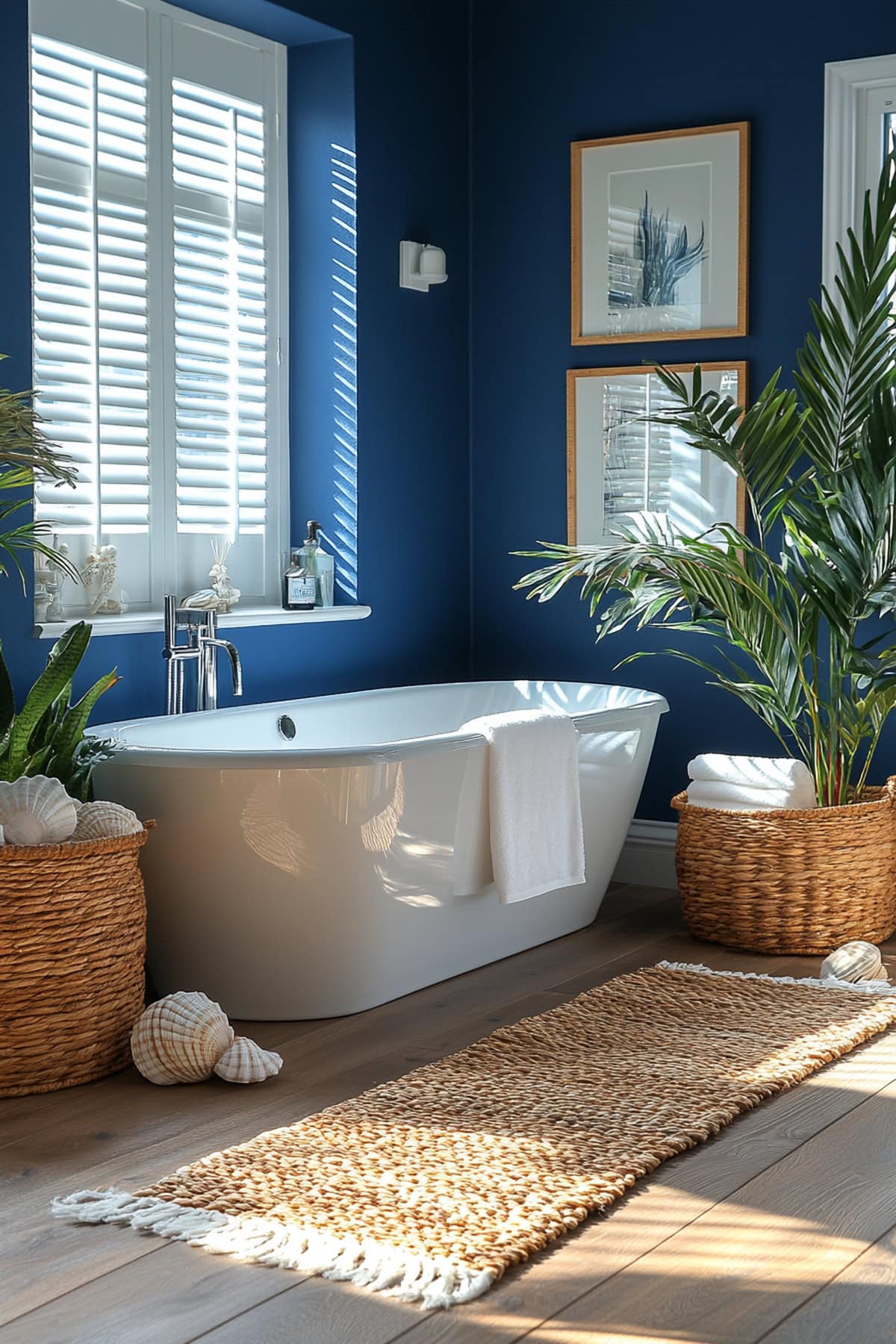 Coastal Dark Blue Bathroom Refresh 02