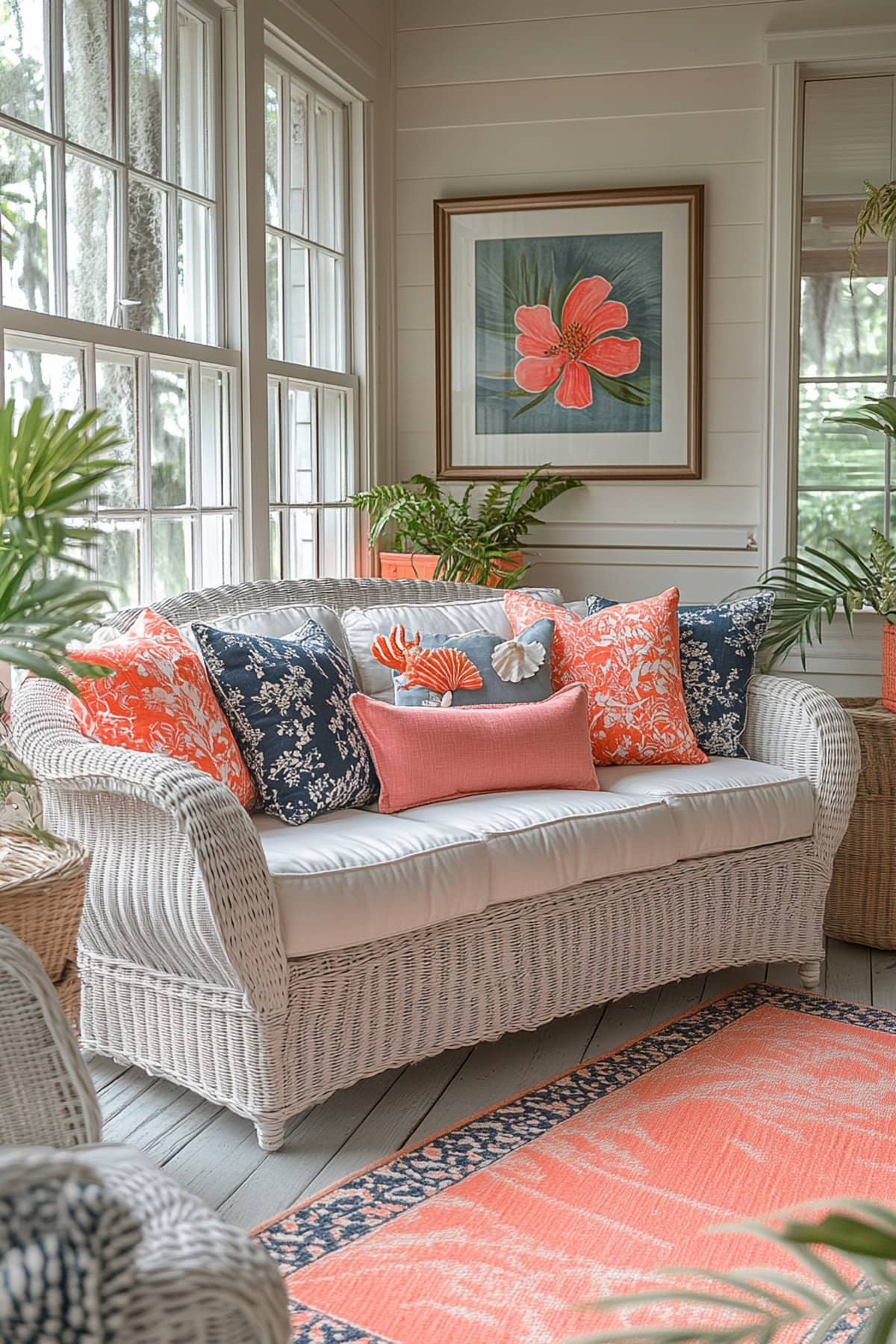 Coastal Ivory Apartment Sunroom - 01