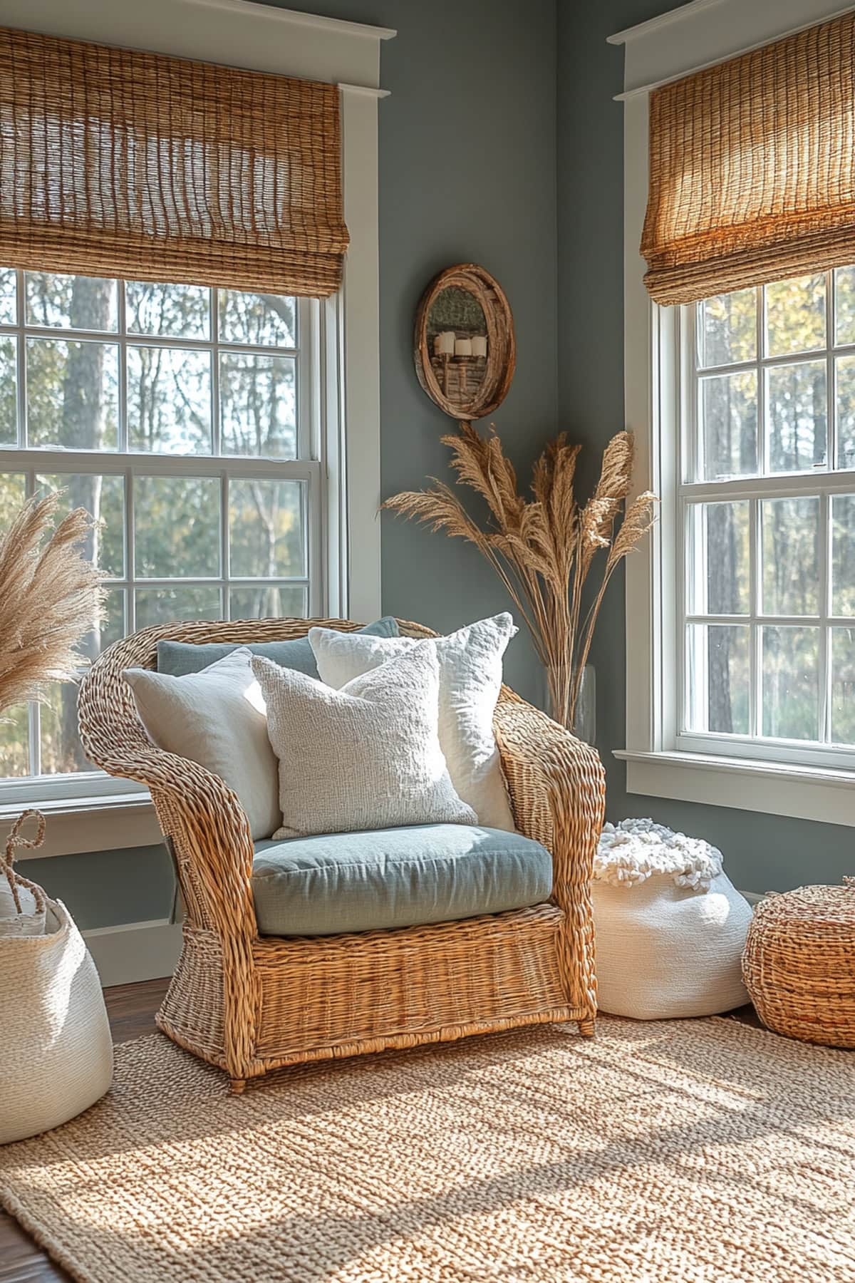 Coastal Olive Green Apartment Sunroom 01