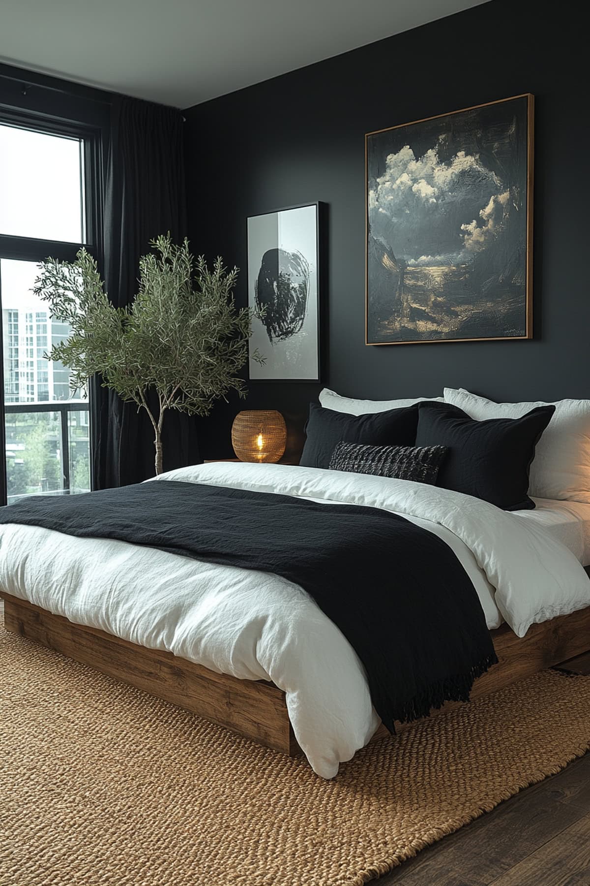 Contemporary Black Decor Bedroom - 02