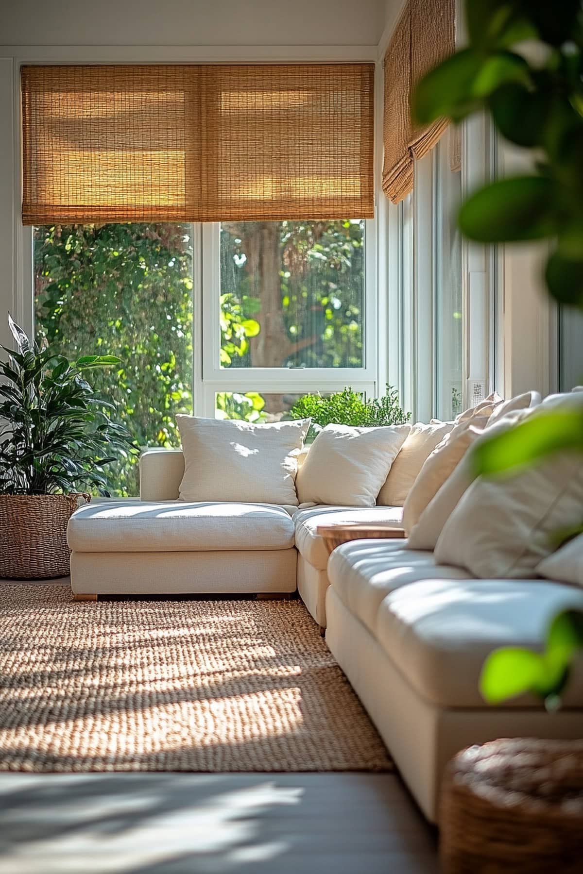 Contemporary Ivory Apartment Sunroom - 01