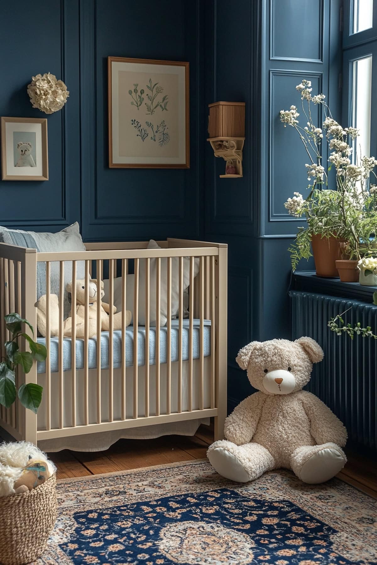 Cozy Dark Blue Nursery Haven 01