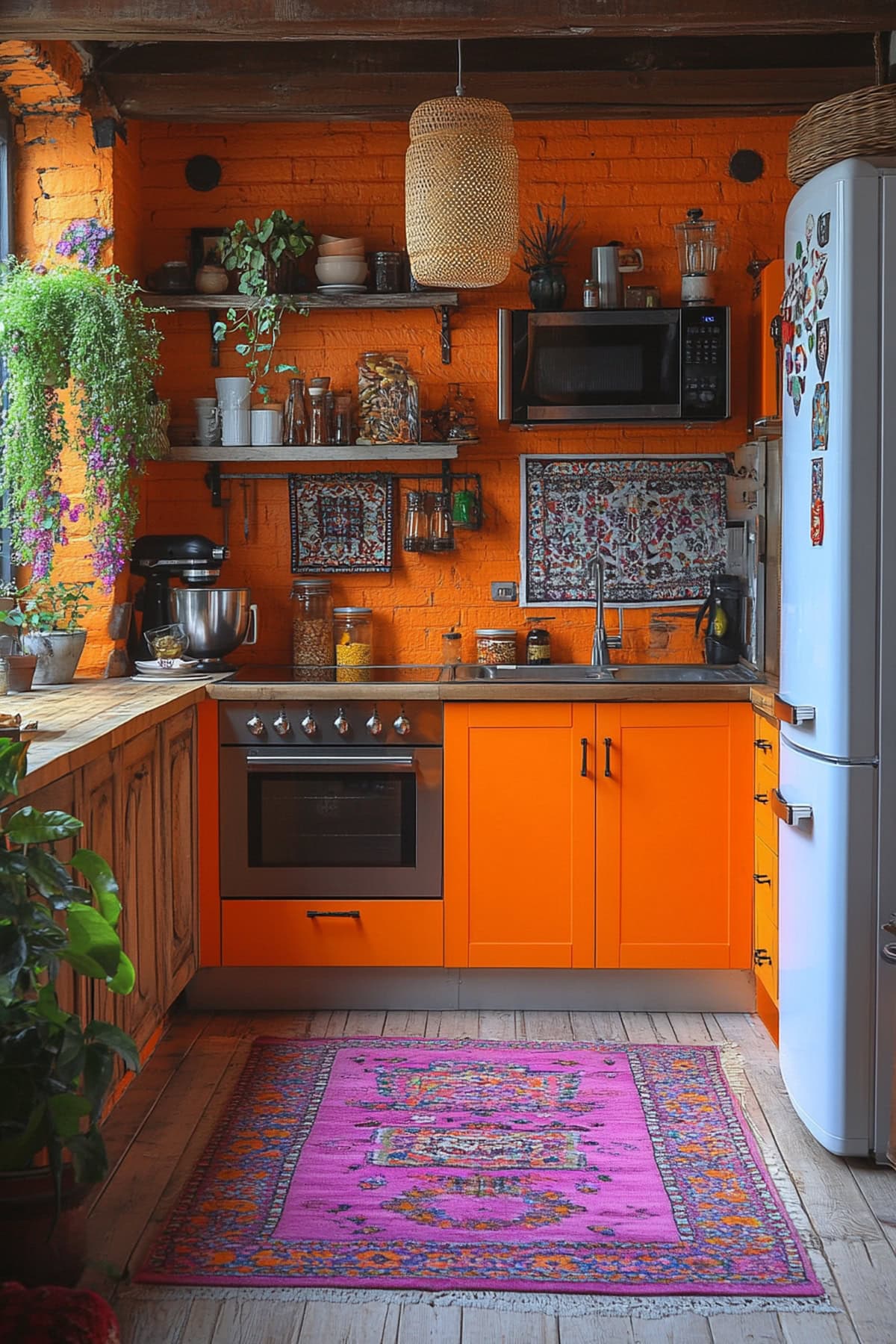 Art Deco Orange Kitchen - 01