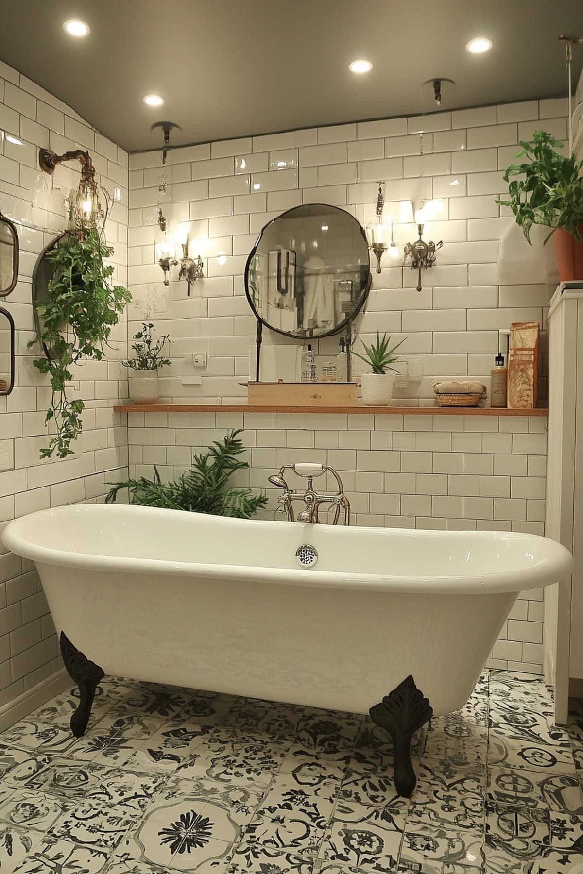 Eclectic White and Grey Apartment Bathroom - 02