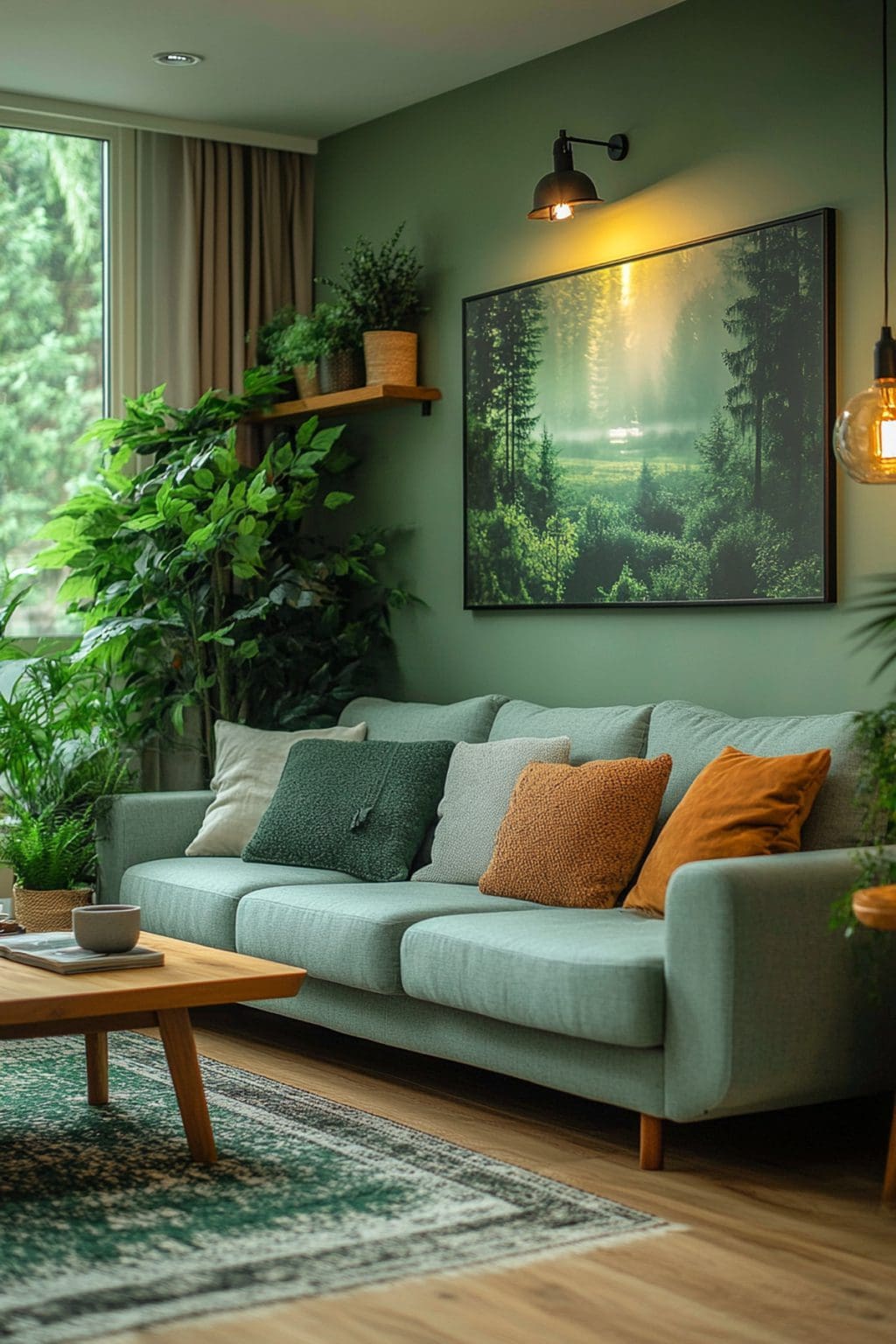 Forest Green Apartment Aesthetic Perfect for Nature Lovers
