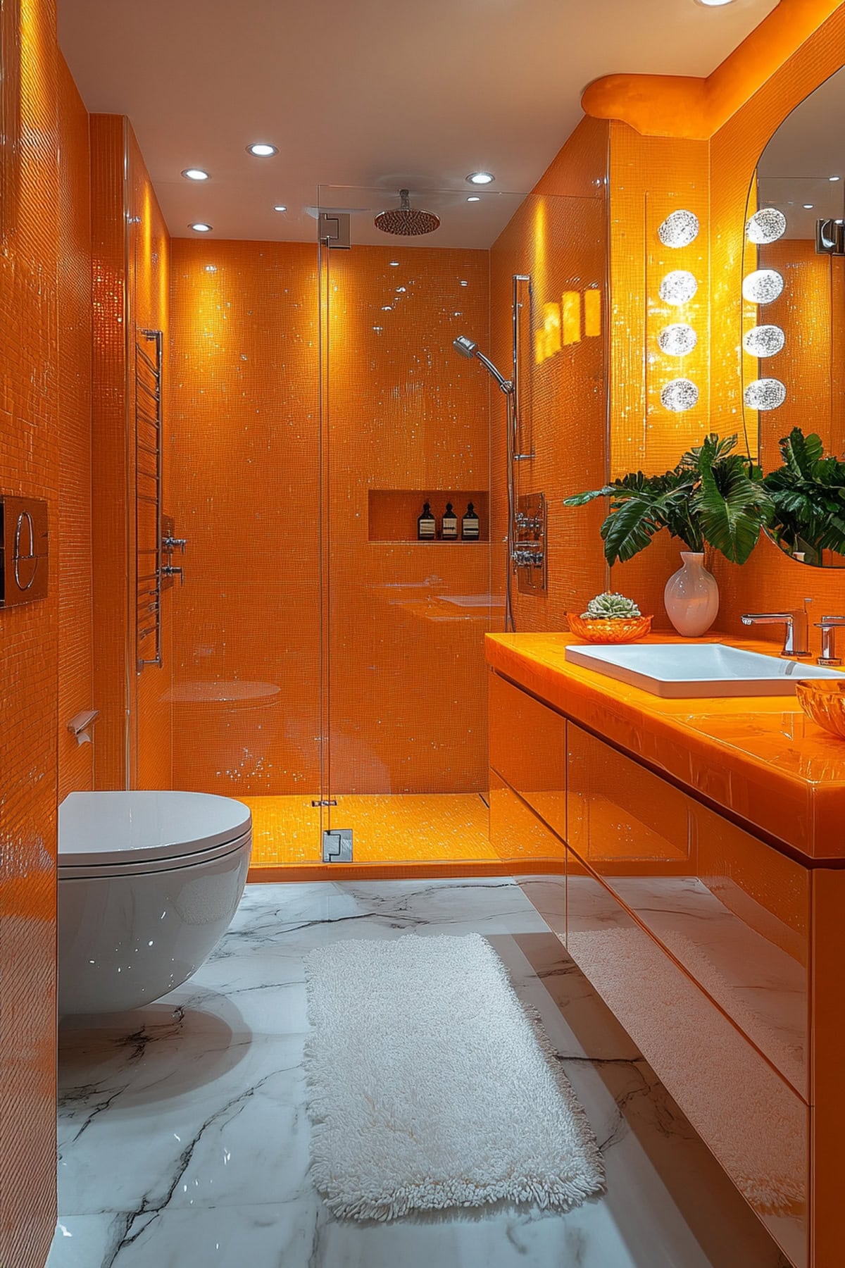 Hollywood Glam Orange Bathroom - 02