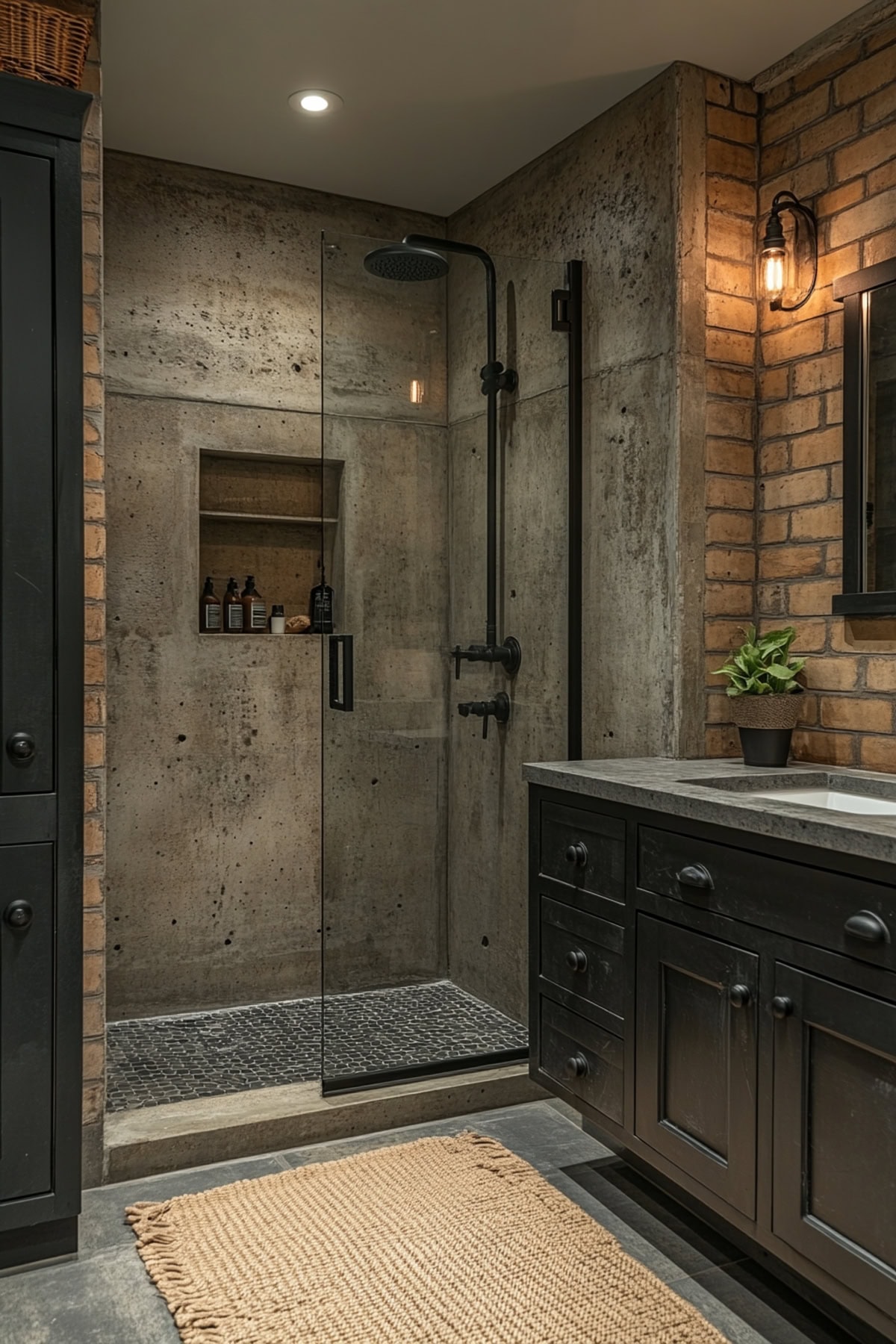 Industrial Black Decor Bathroom - 02