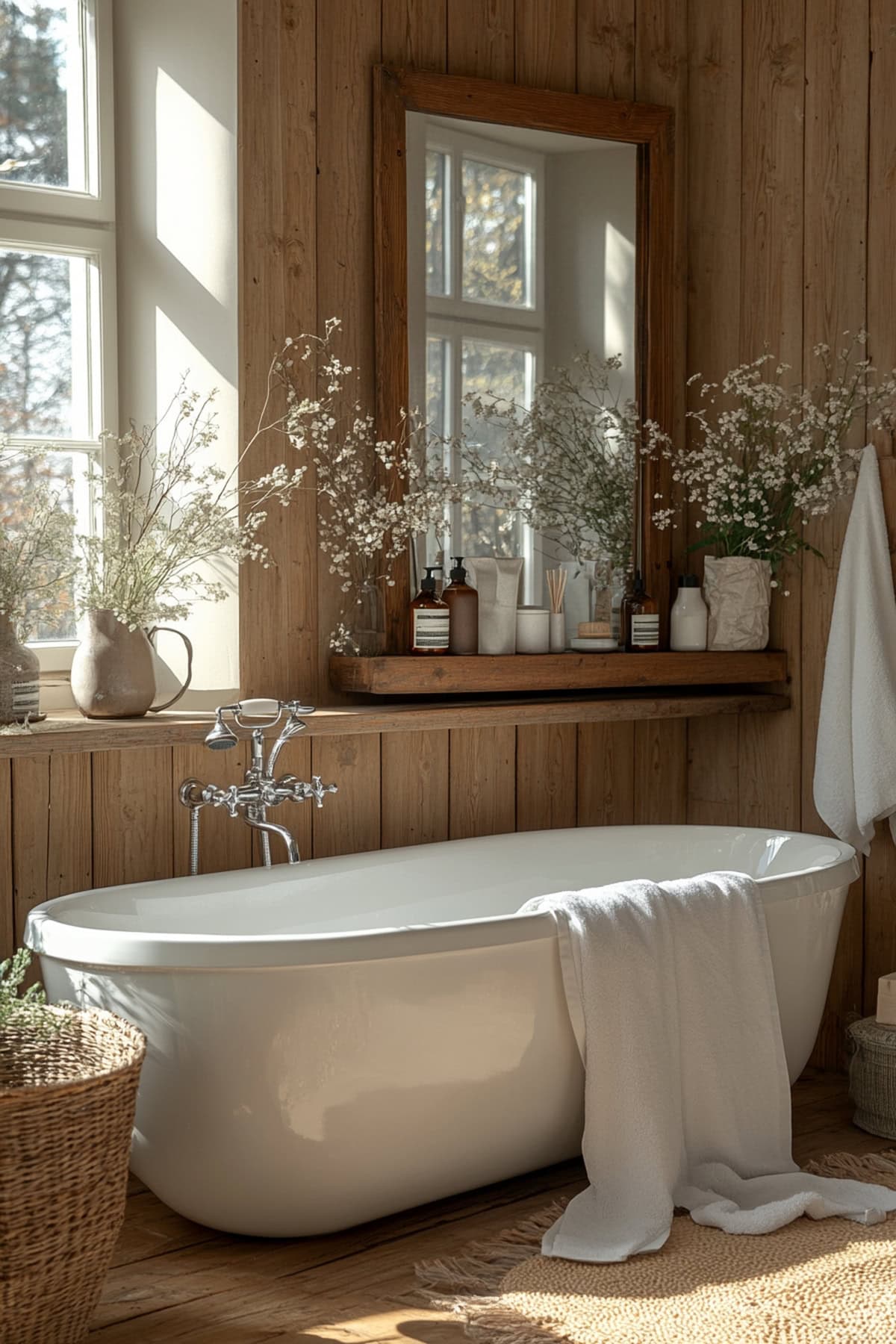 Embrace simplicity with minimalist white and wood bathrooms. See how to create a serene and uncluttered space.