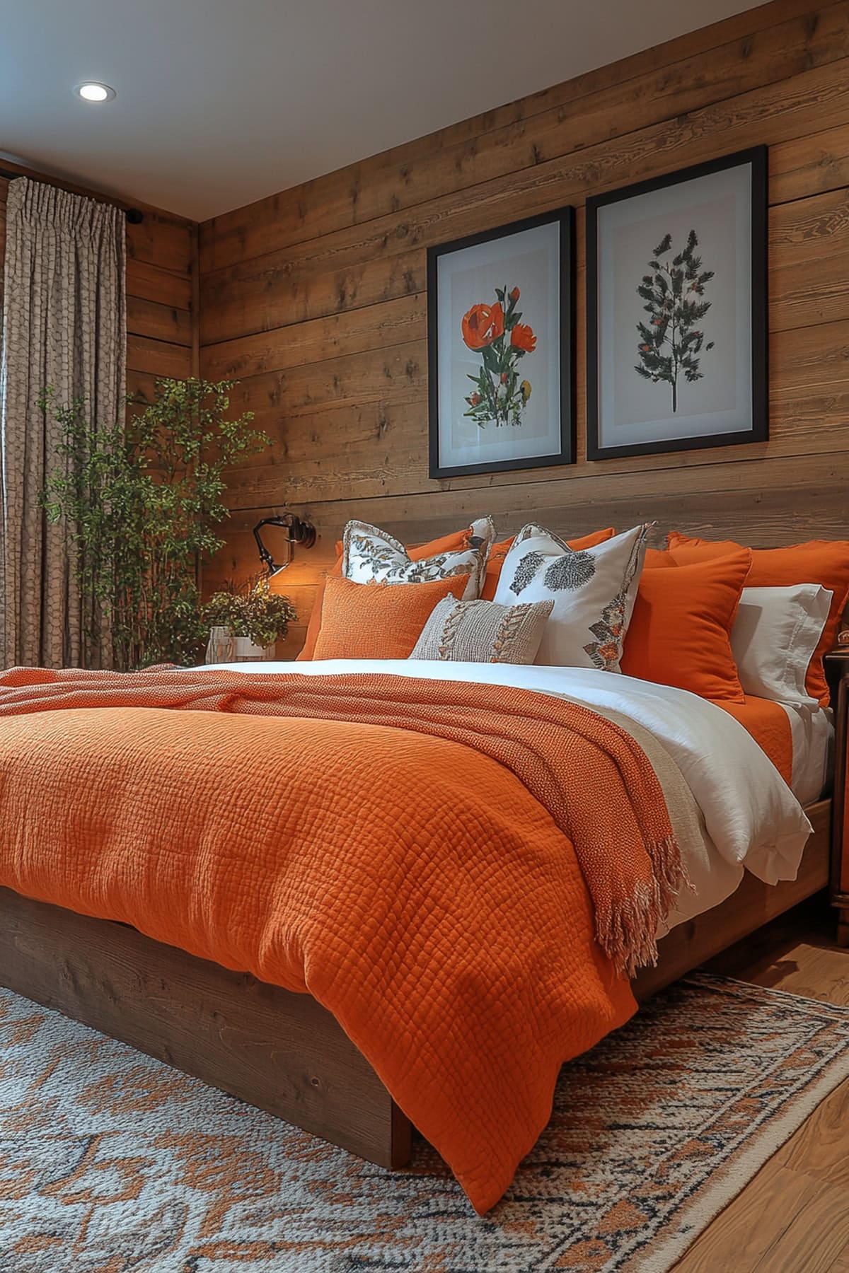 Modern Farmhouse Orange Bedroom - 02