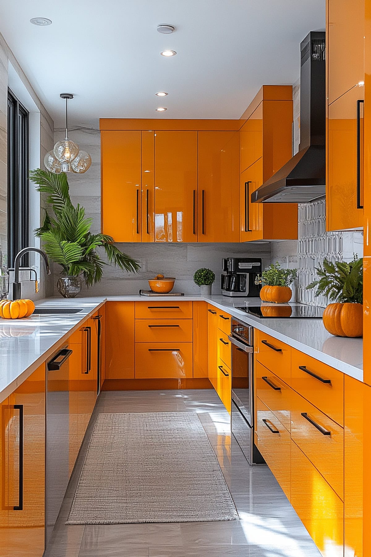 Modern Orange Kitchen - 01